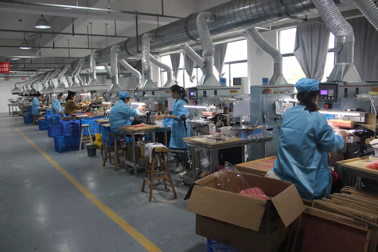 Factory production line view